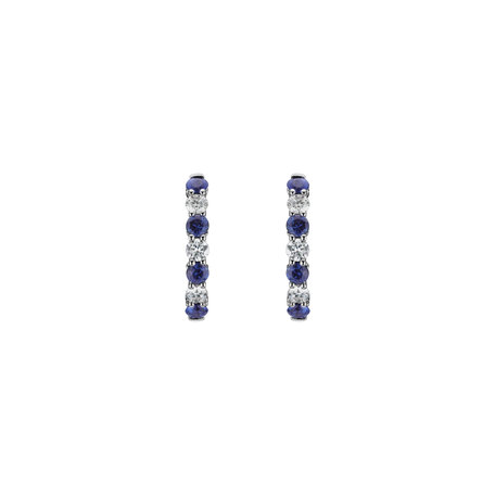 Diamond earrings and Sapphire Gem Grace