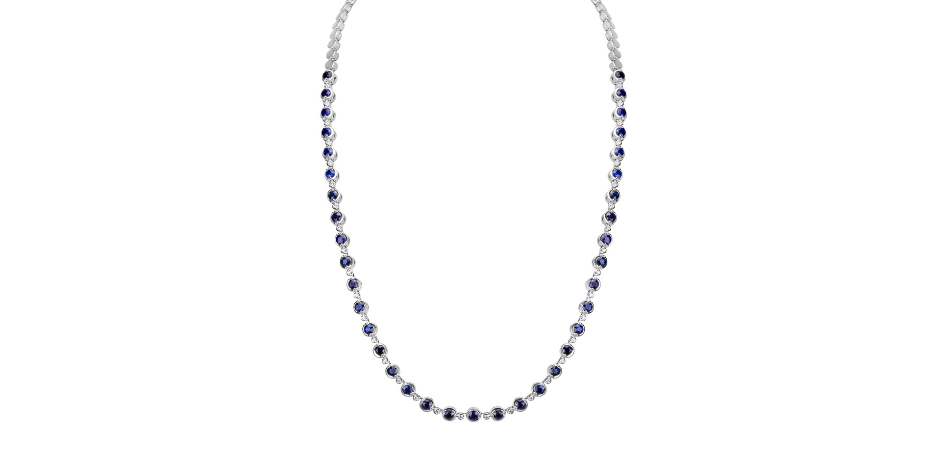 Diamond necklace with Sapphire Sapphire Poetry