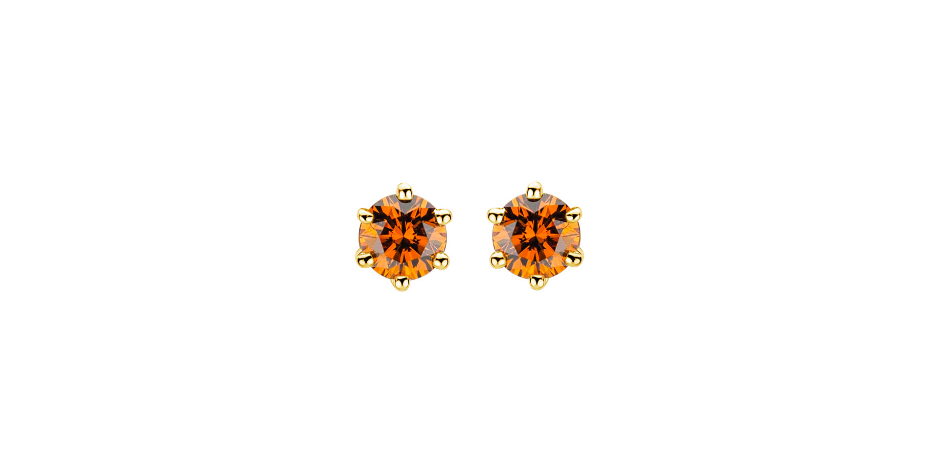 Earrings with orange diamonds Vesper Romance