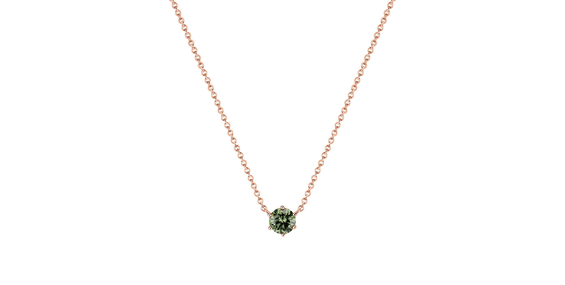 Necklace with green diamonds Essential Drop