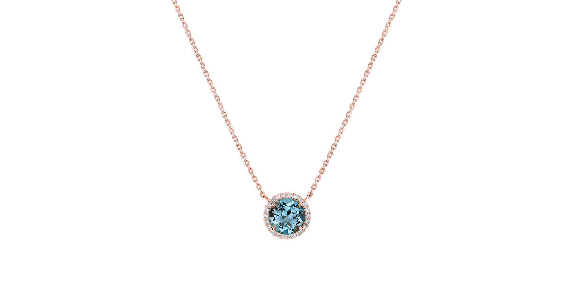 Diamond necklace with Topaz Royal Galaxy