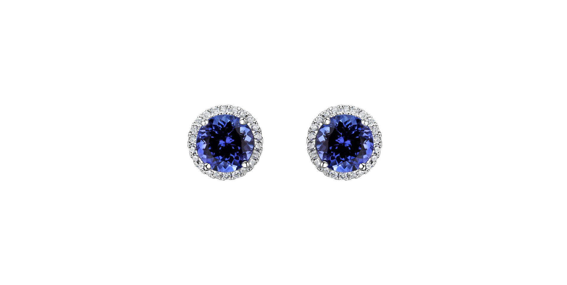 Diamond earrings with Tanzanite Royal Galaxy