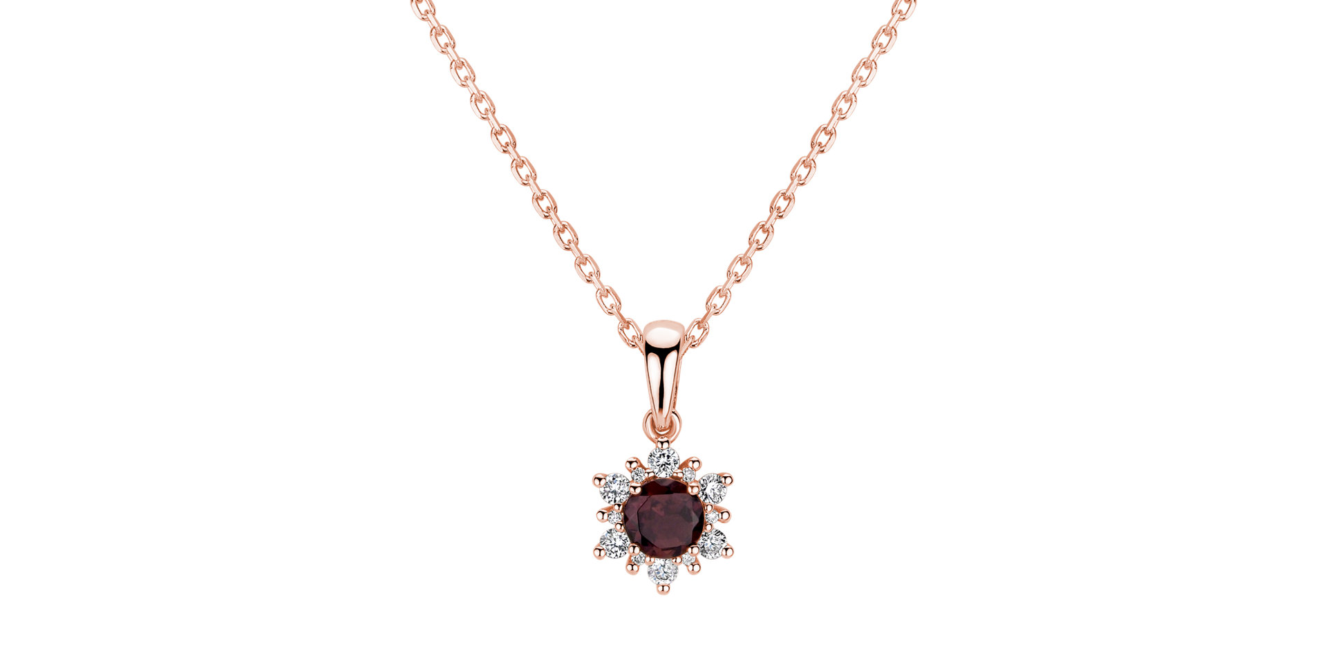 Diamond pendant with Tourmaline Purple Winter Fairytale