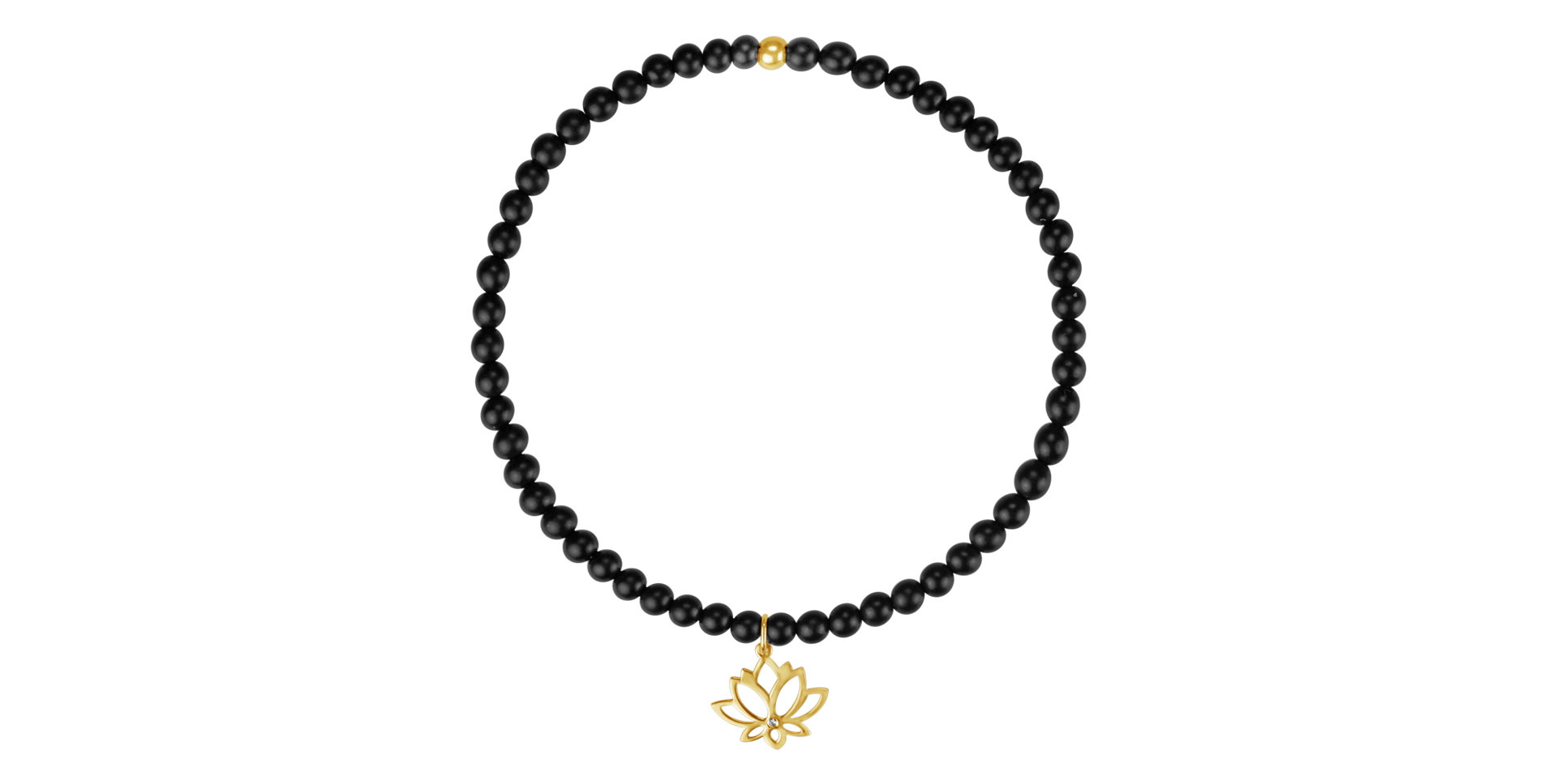 Diamond bracelet with Agate Dark Lotus