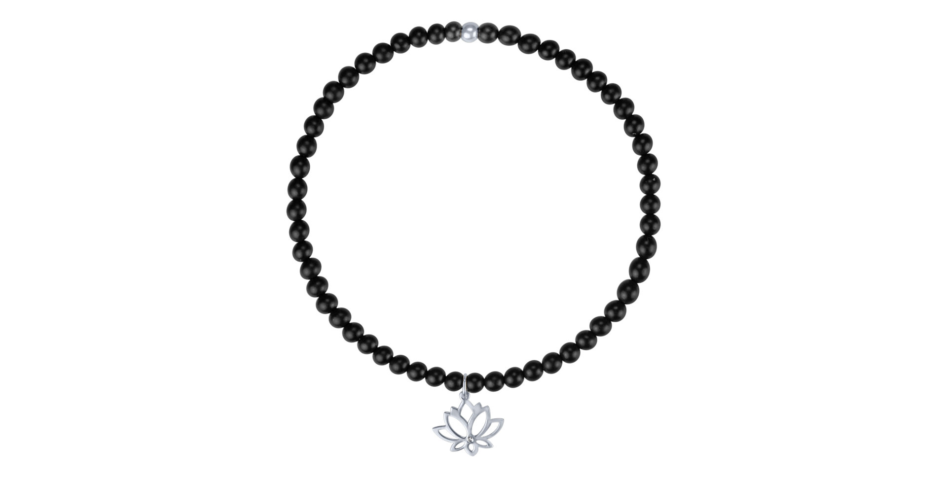 Diamond bracelet with Agate Dark Lotus