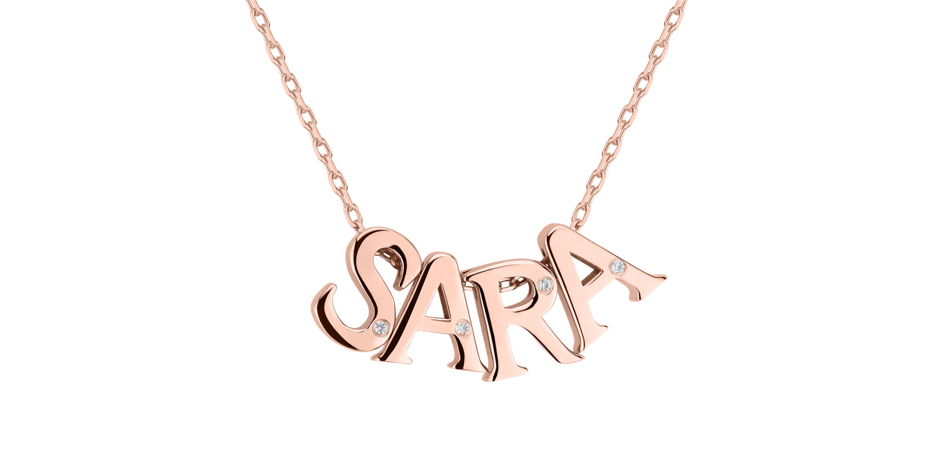 Diamond necklace Letters