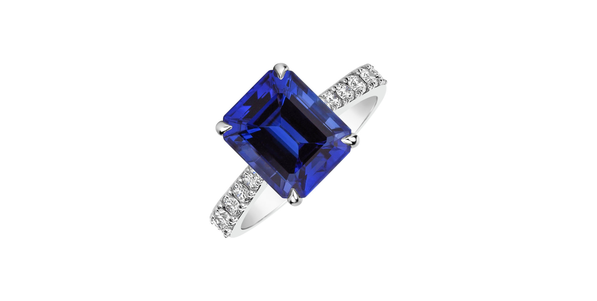 Diamond ring with Tanzanite Blue Treasure