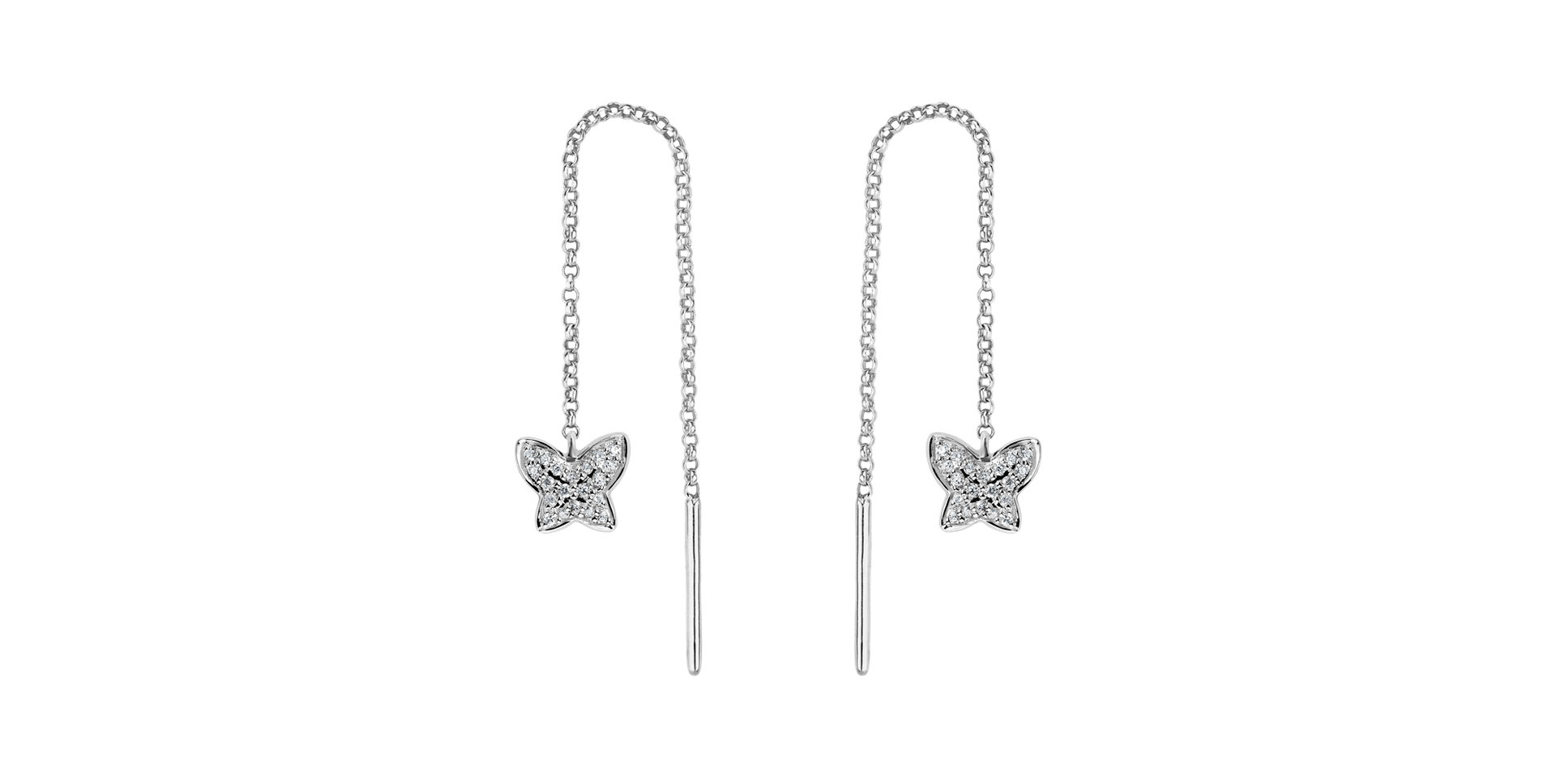 Diamond earrings Amazing Butterfly