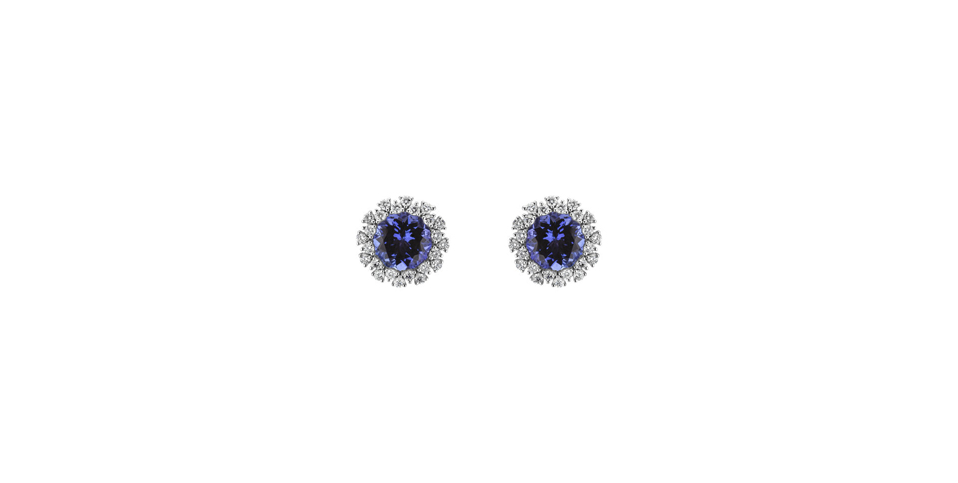 Diamond earrings with Tanzanite Honorable Mind