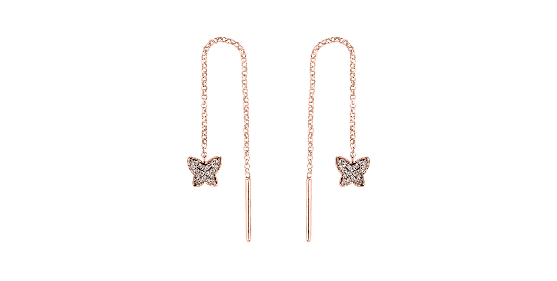 Diamond earrings Amazing Butterfly