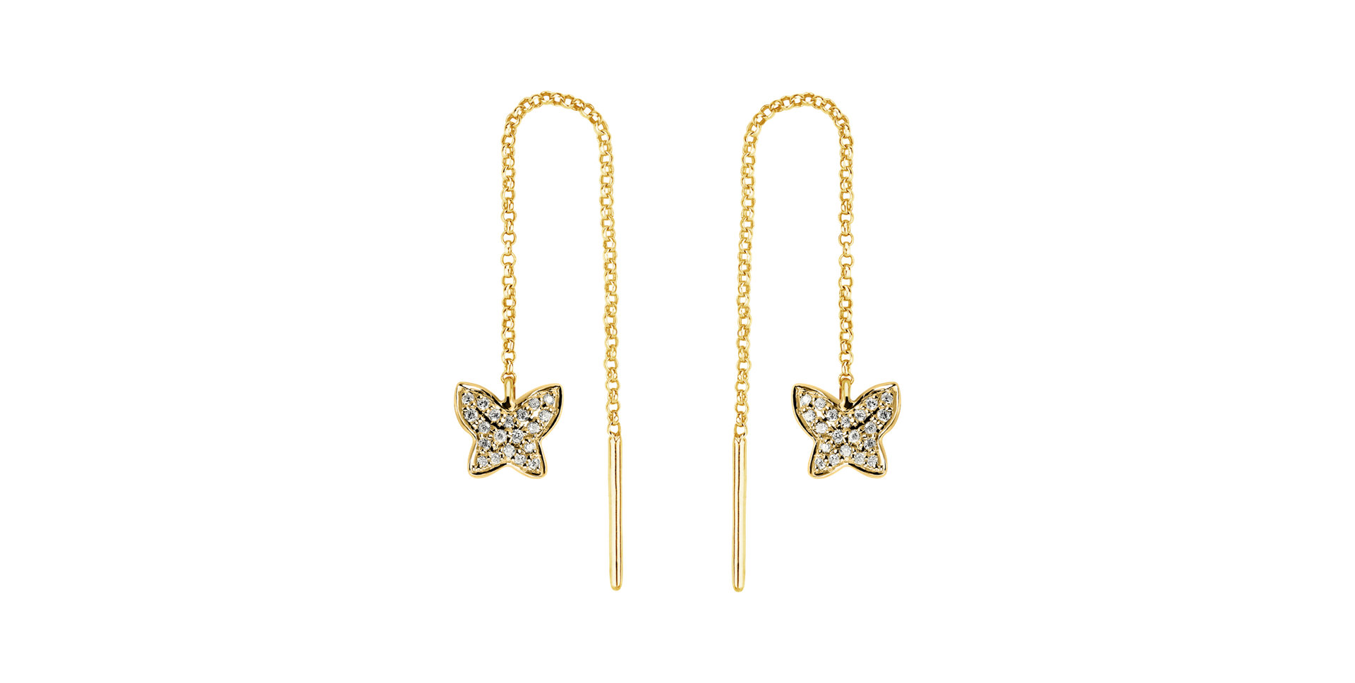 Diamond earrings Amazing Butterfly
