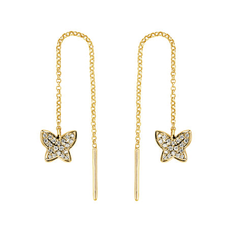 Diamond earrings Amazing Butterfly