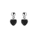 Earrings with black diamonds Amazing Heart5
