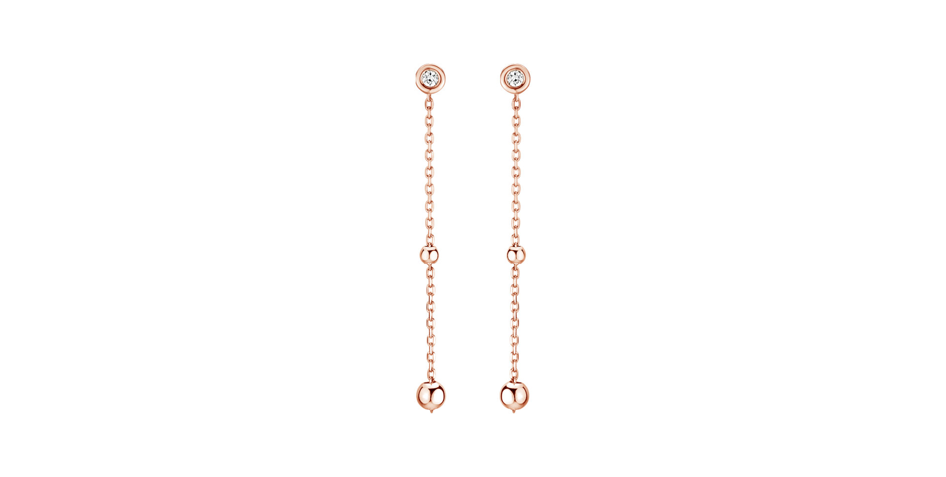 Diamond earrings Dots Waterfall