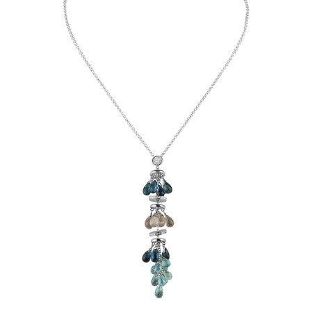 Diamond necklace with gemstones Dellucci