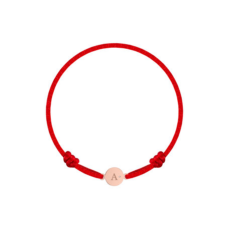 Children's diamond bracelet Circle Letter A