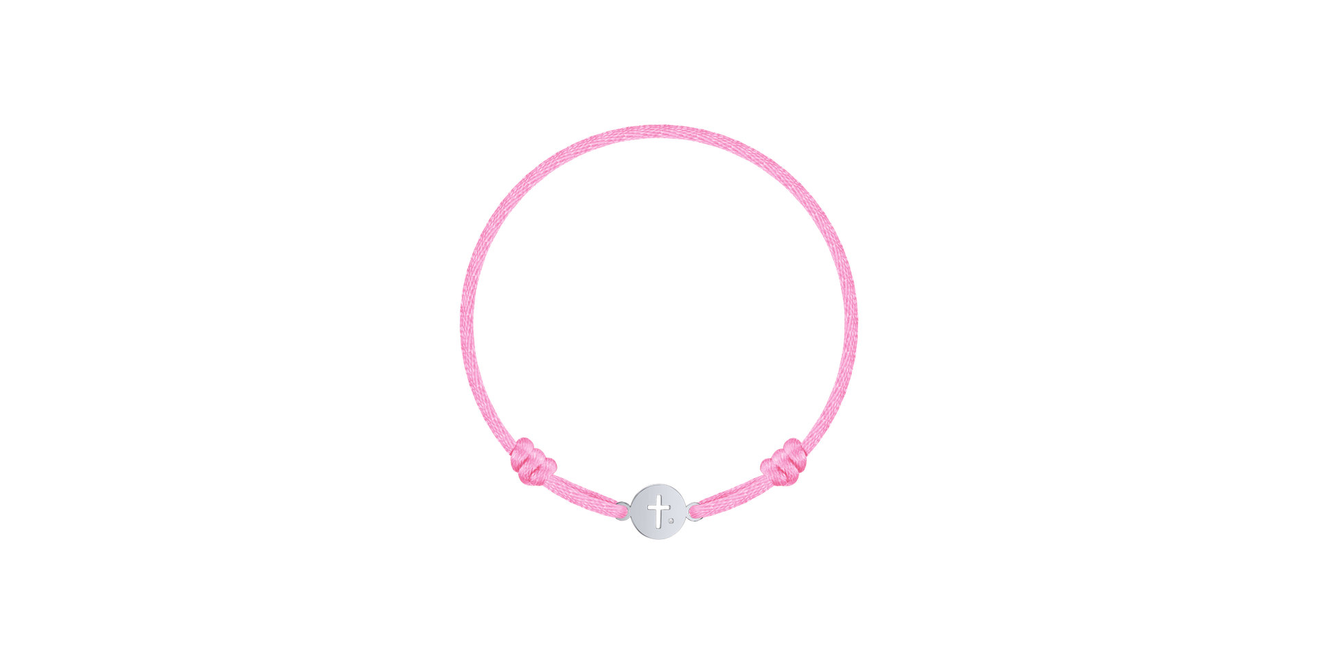 Children's diamond bracelet Cross Circle