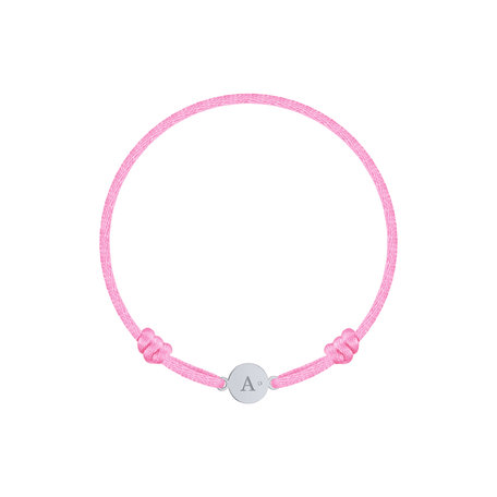 Children's diamond bracelet Circle Letter A