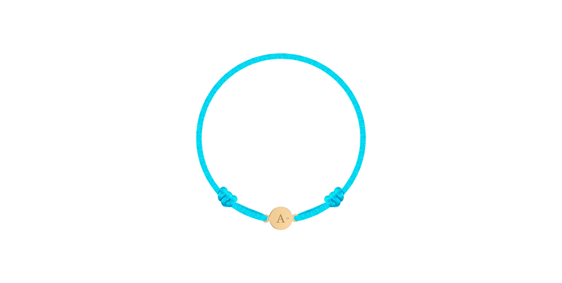 Children's diamond bracelet Circle Letter A