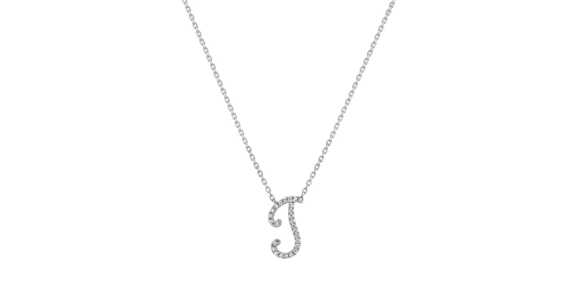 Diamond necklace Curly Glitter J