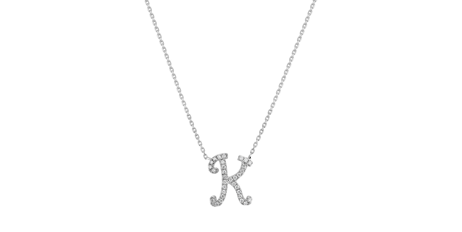 Diamond necklace Curly Glitter K