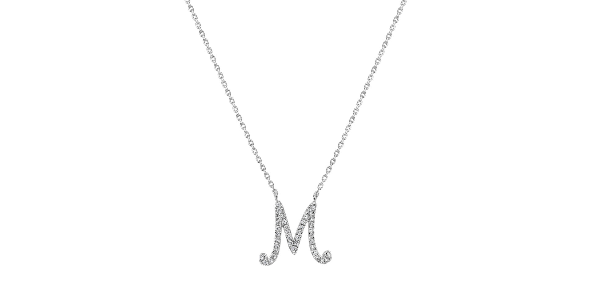 Diamond necklace Curly Glitter M