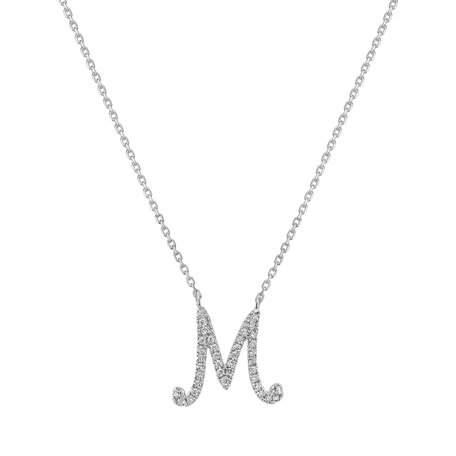 Diamond necklace Curly Glitter M