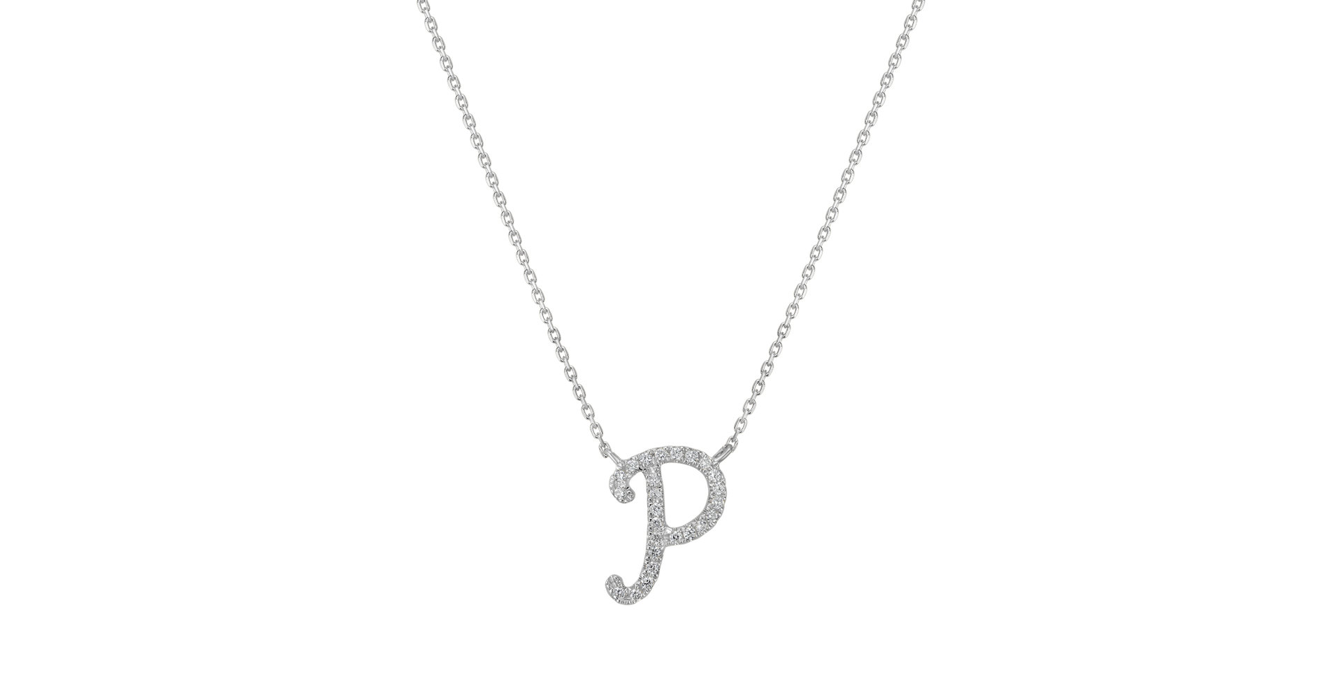Diamond necklace Curly Glitter P