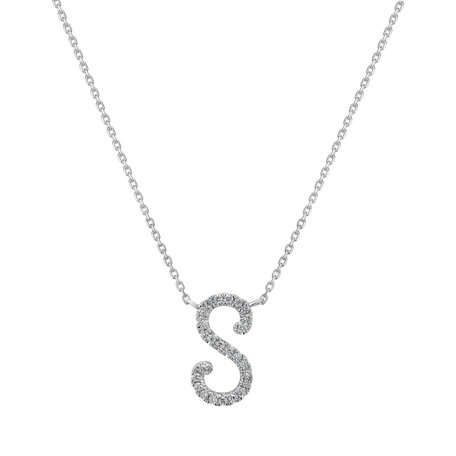 Diamond necklace Curly Glitter S