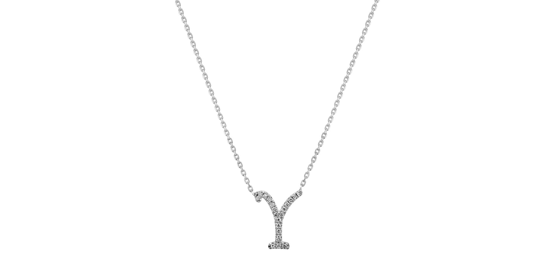 Diamond necklace Curly Glitter Y