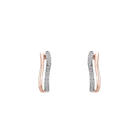 Diamond earrings Brilliant Waves