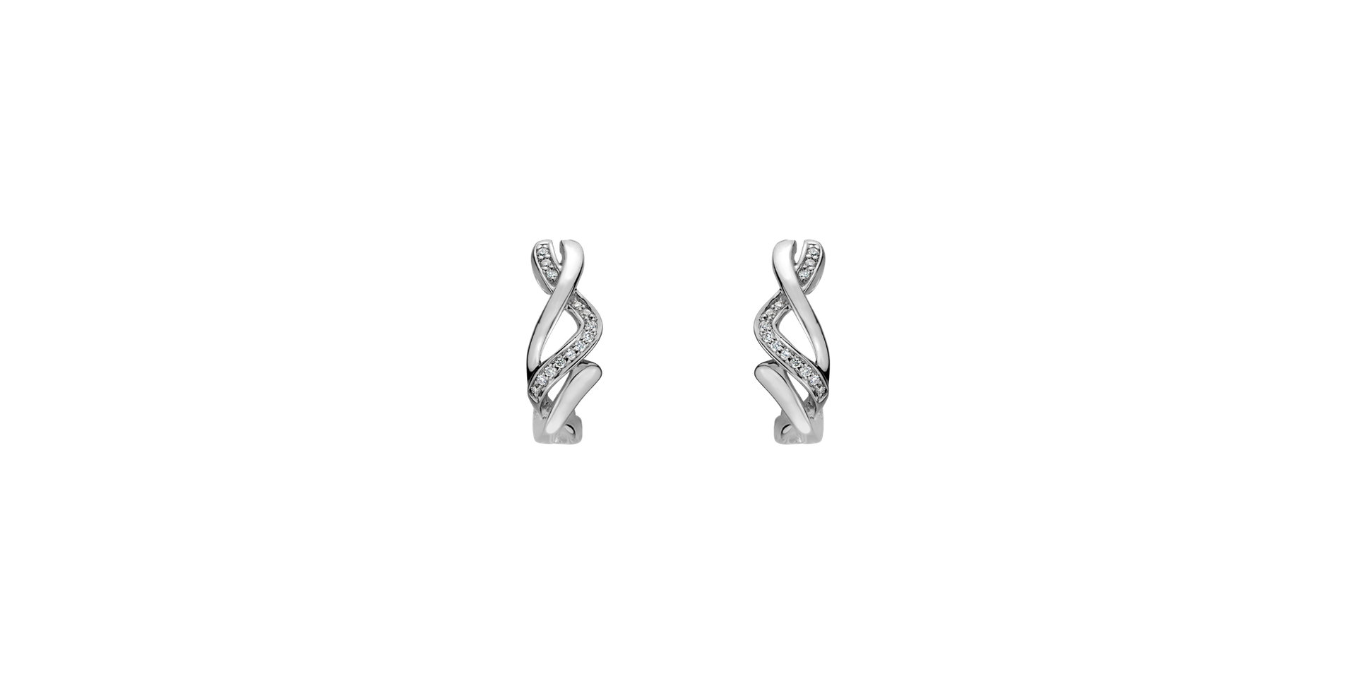 Diamond earrings Joyful Ribbon