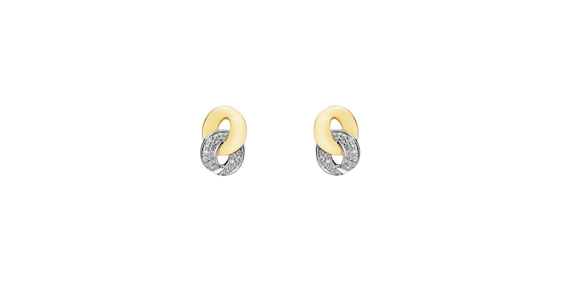Diamond earrings Double Circle
