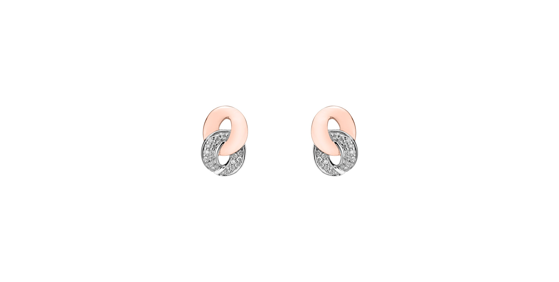 Diamond earrings Double Circle