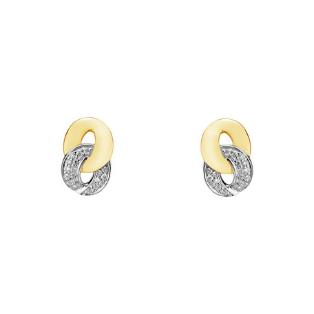 Diamond earrings Double Circle