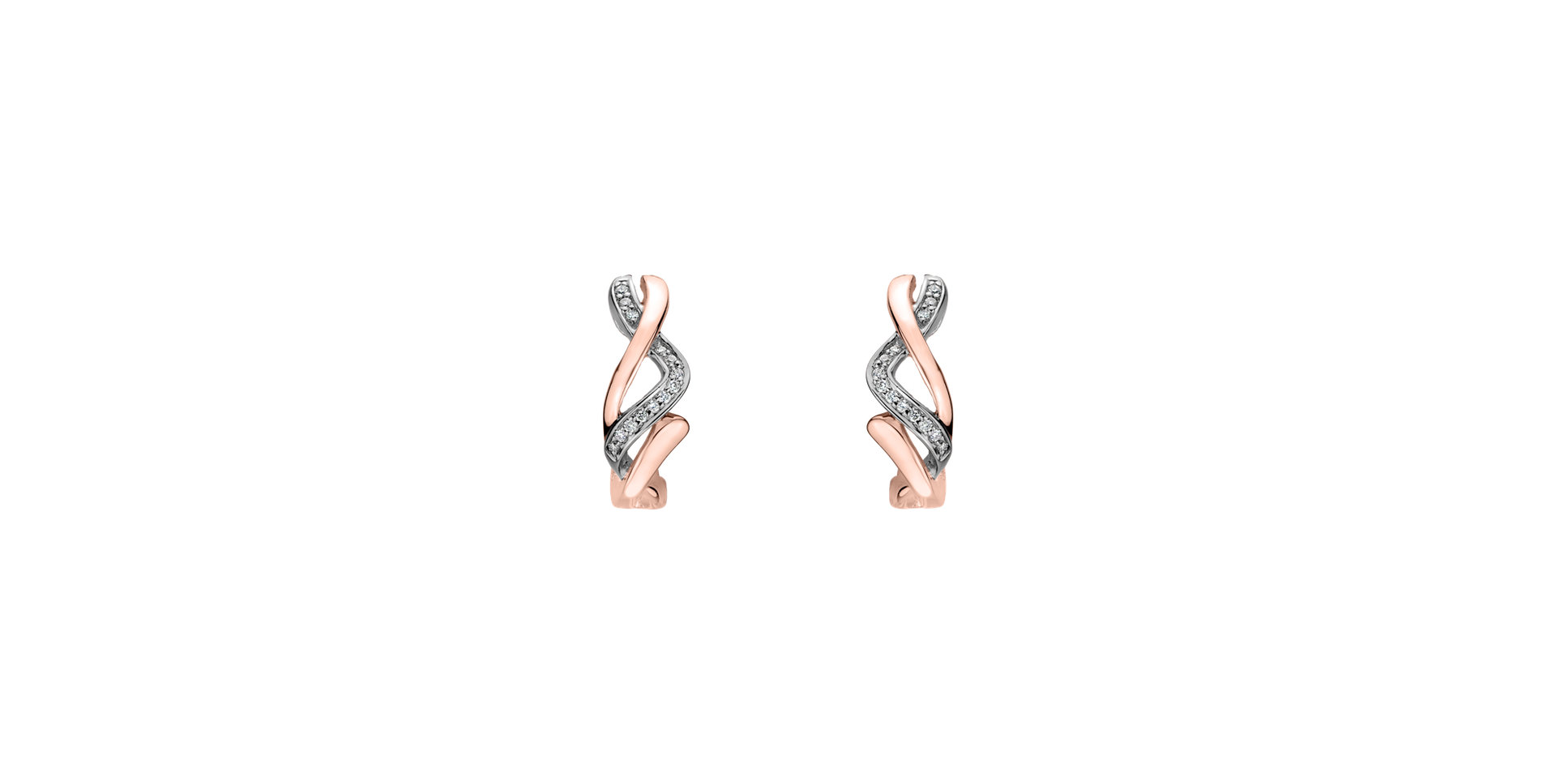 Diamond earrings Joyful Ribbon