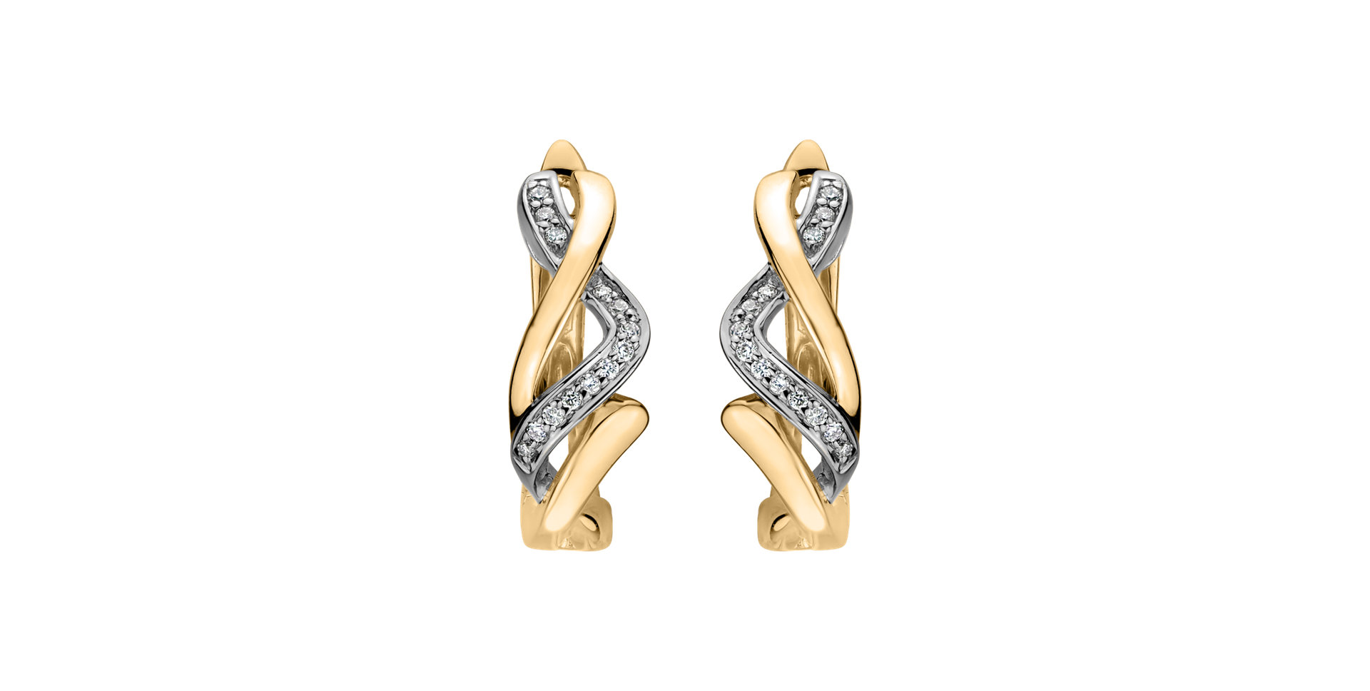 Diamond earrings Joyful Ribbon