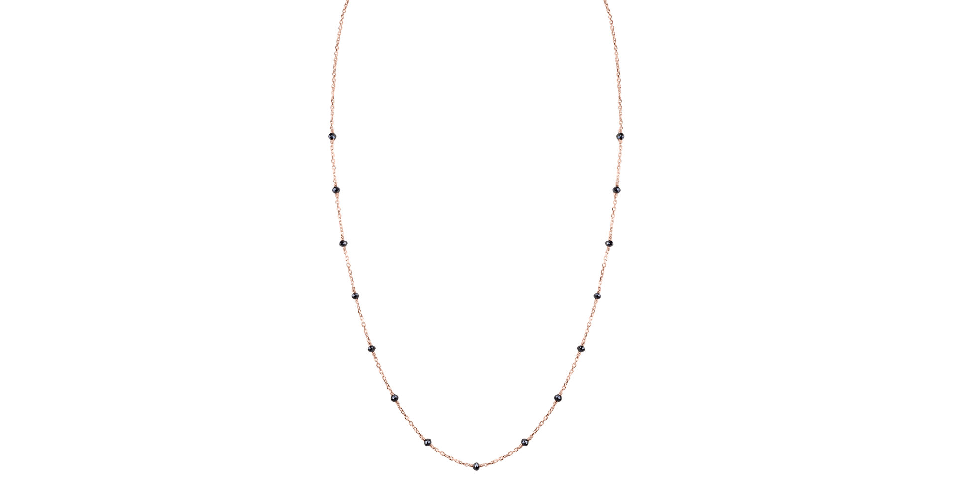 Necklace with black diamonds Dark Melody