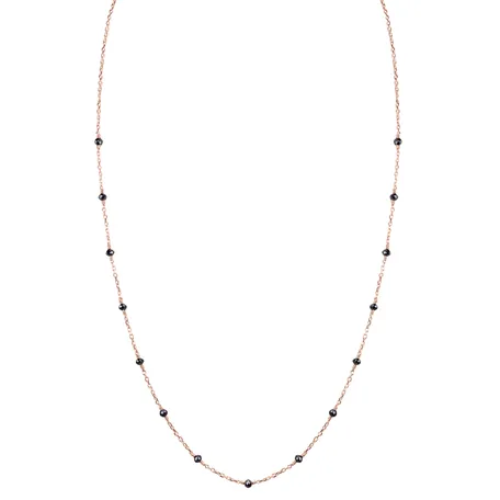 Necklace with black diamonds Dark Melody