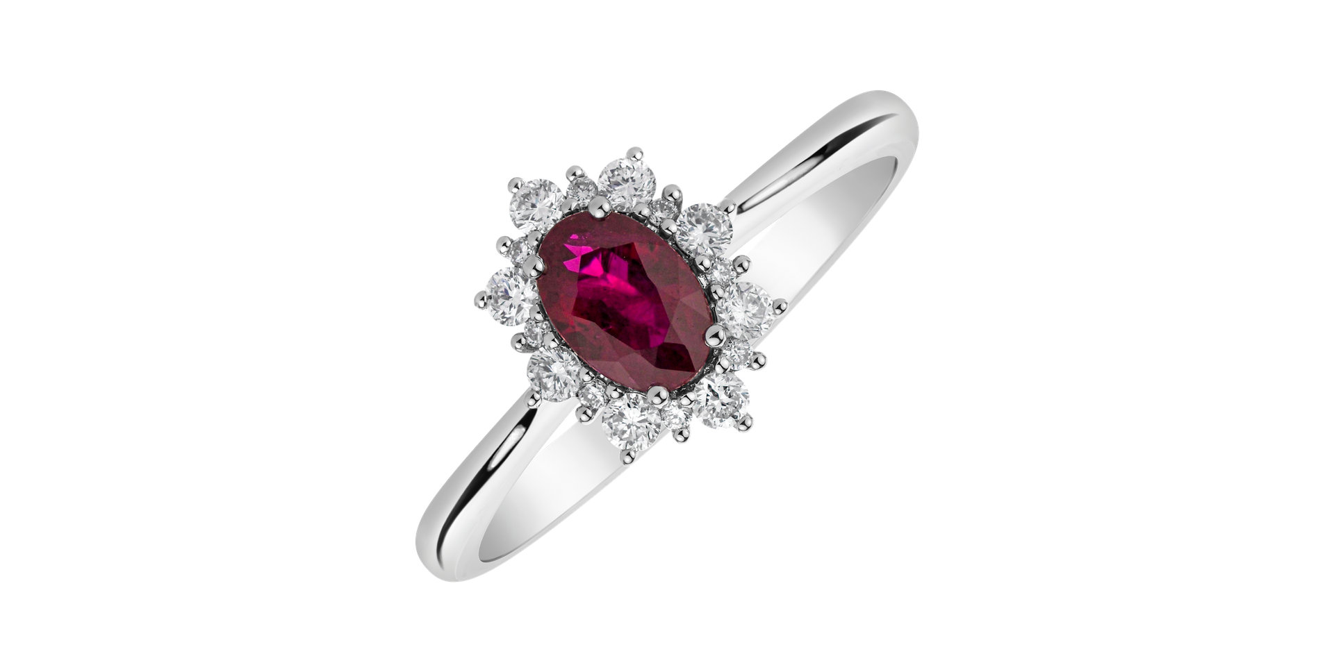 Diamond ring with Ruby Princess