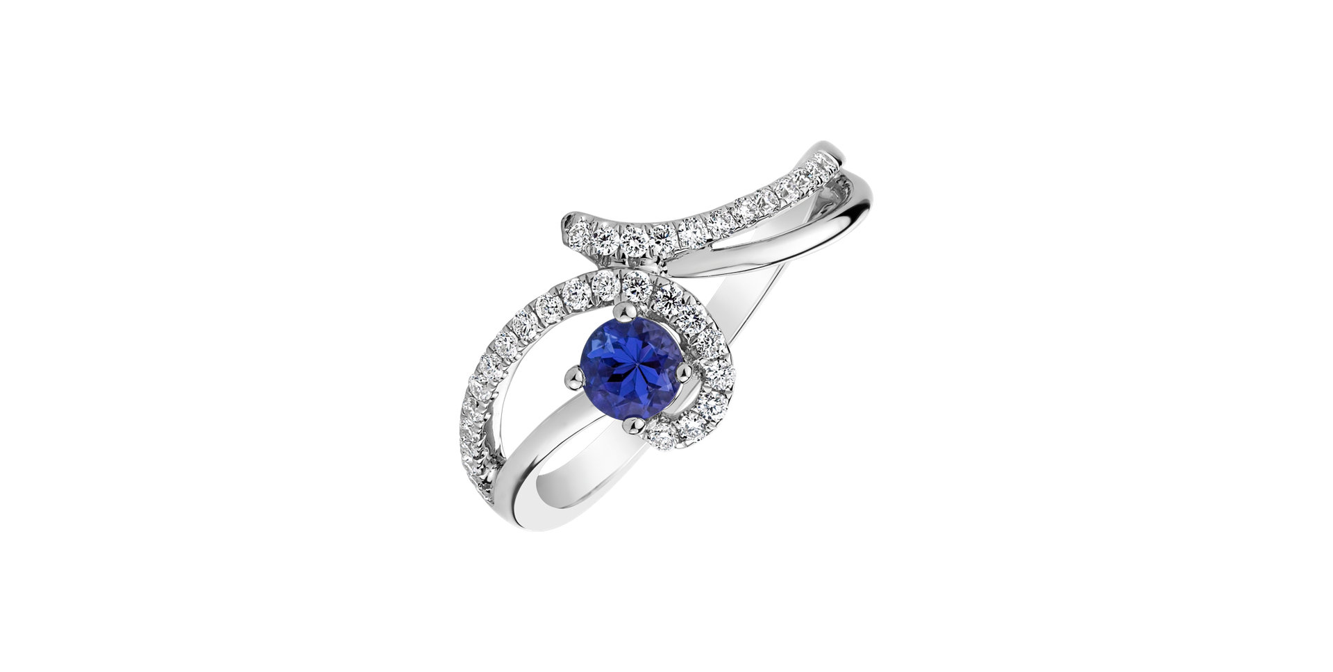 Diamond ring with Tanzanite Oriental Beauty