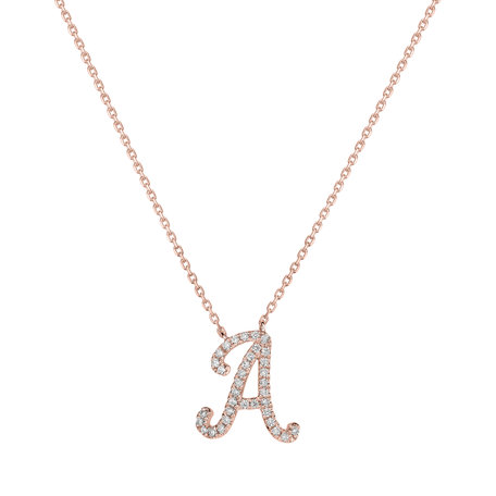 Diamond necklace Curly Glitter A