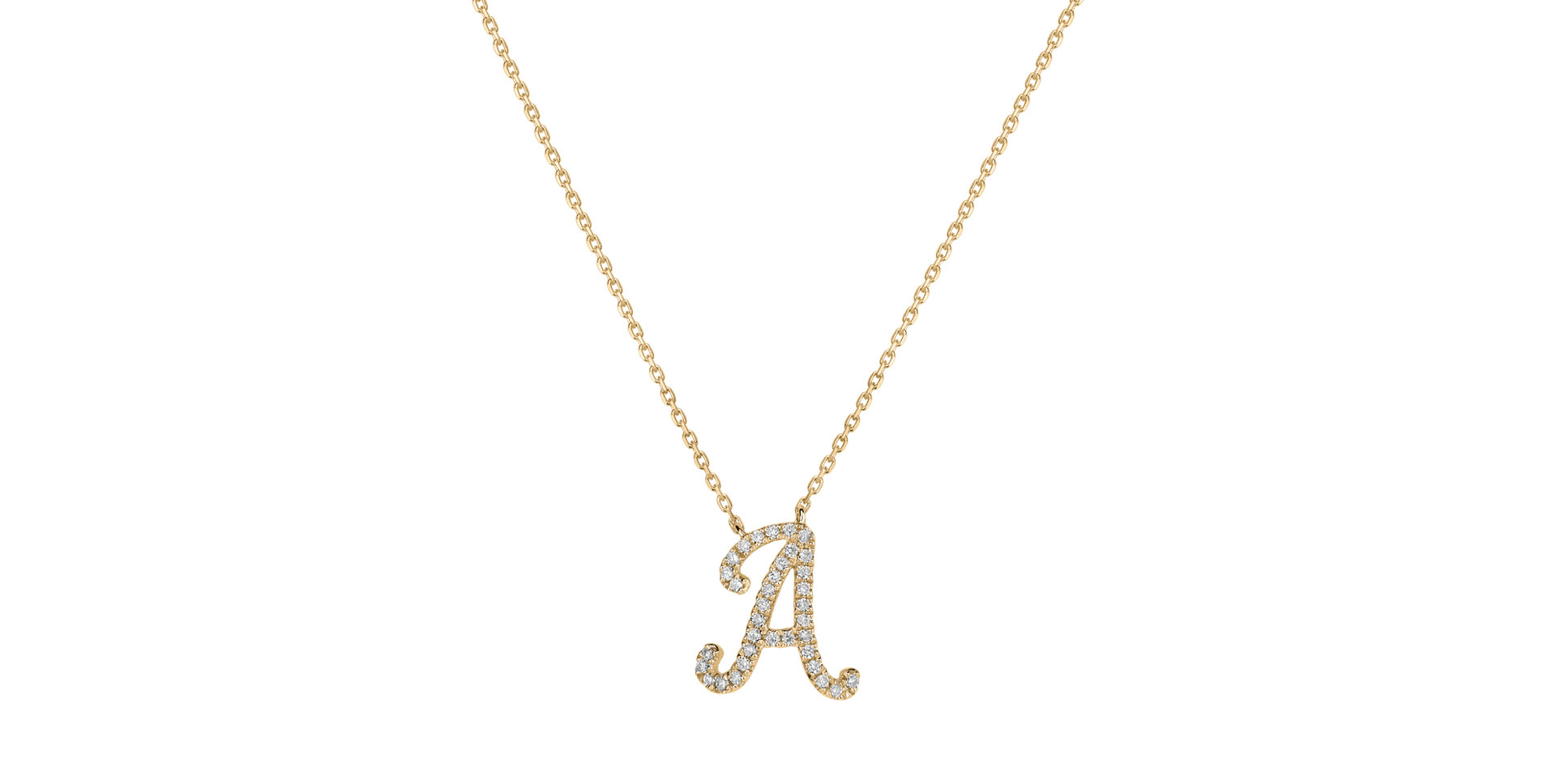Diamond necklace Curly Glitter A