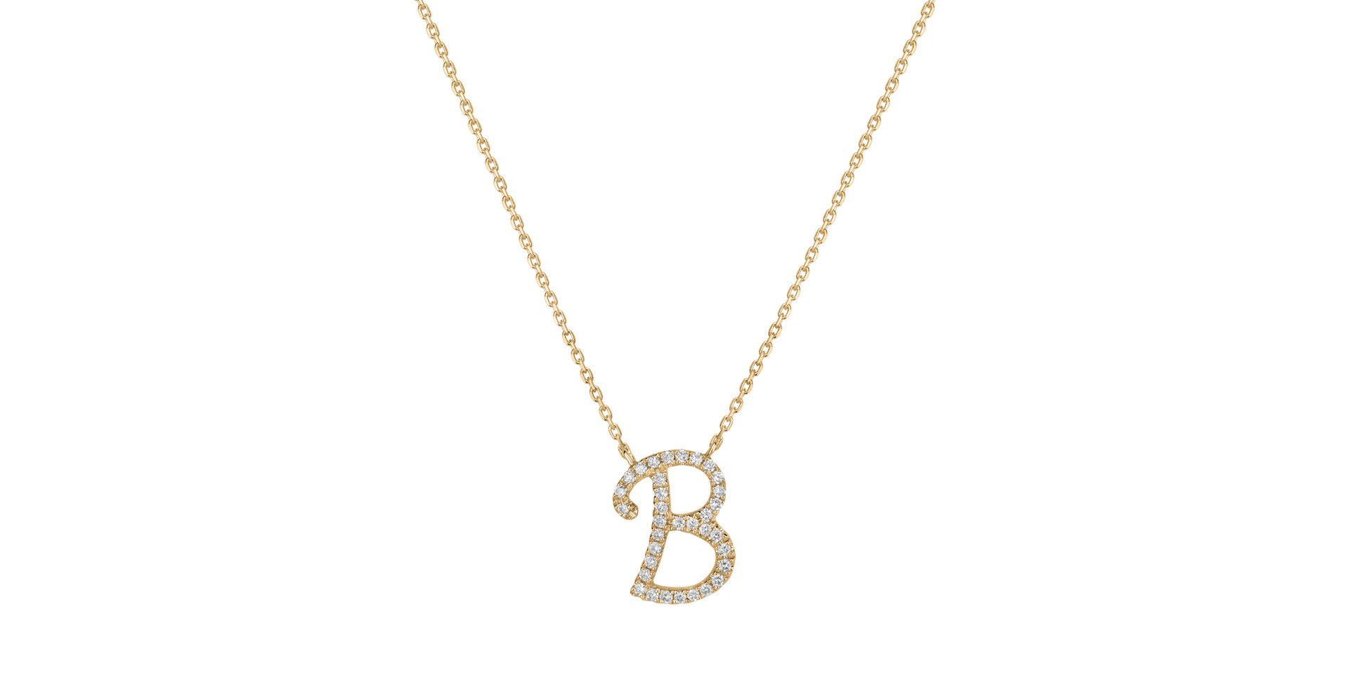 Diamond necklace Curly Glitter B