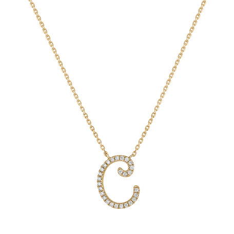 Diamond necklace Curly Glitter C