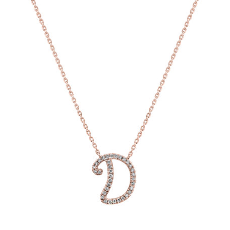 Diamond necklace Curly Glitter D