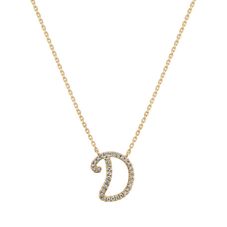 Diamond necklace Curly Glitter D