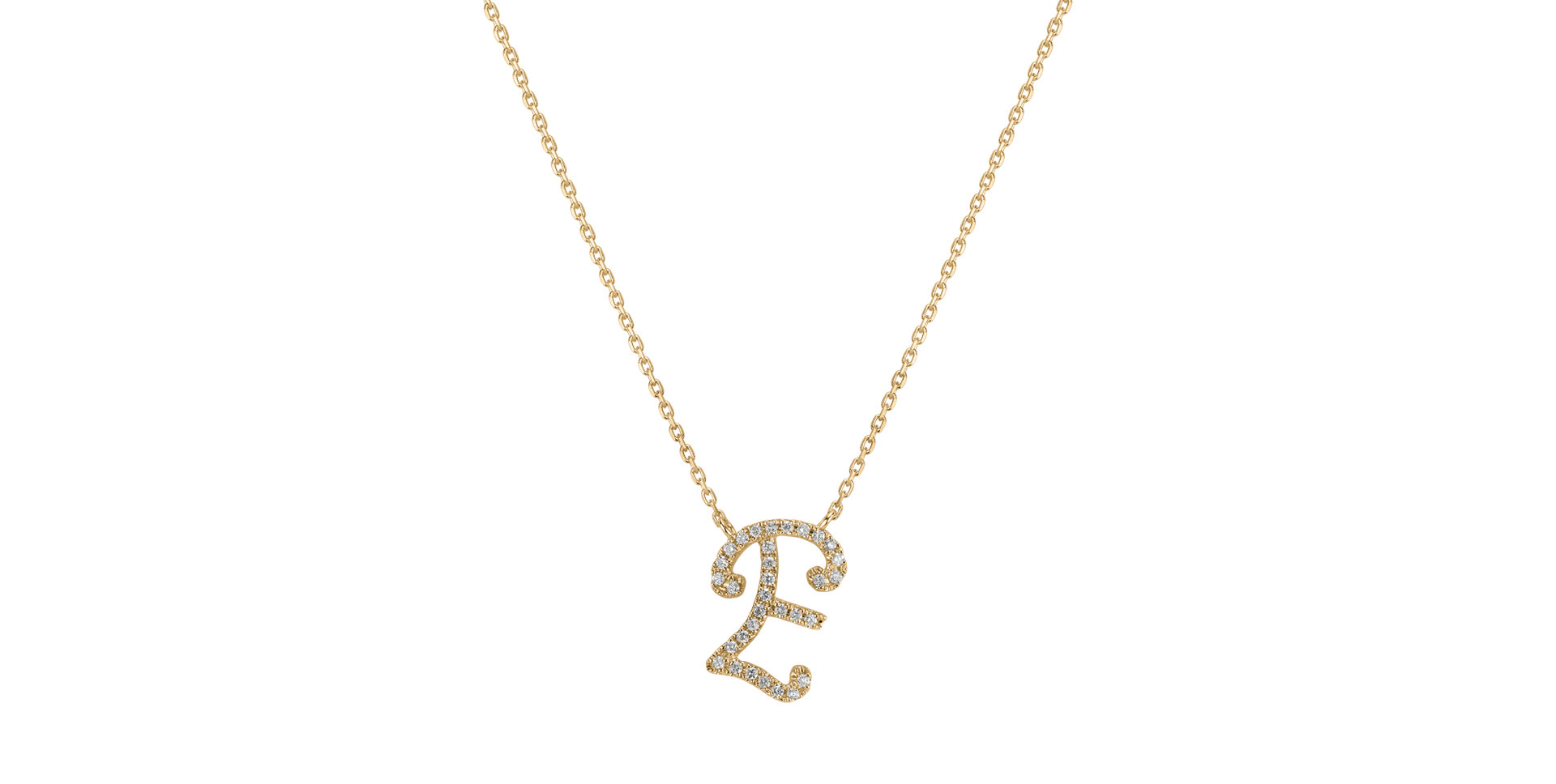 Diamond necklace Curly Glitter E