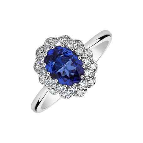 Diamond ring with Tanzanite Fairy Goddess