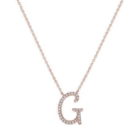 Diamond necklace Curly Glitter G